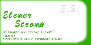 elemer stromp business card